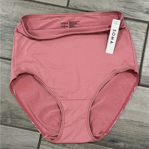 SOMA| VANISHING TUMMY|High-Waist Brief Panty with Lace-Medium-4 pairs(LOT) - Picture 9 of 10